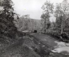 A car stops on Sand Run Parkway, 1934