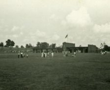 Visitors on July 4 enjoy Tuscarawas Shelter, 1950