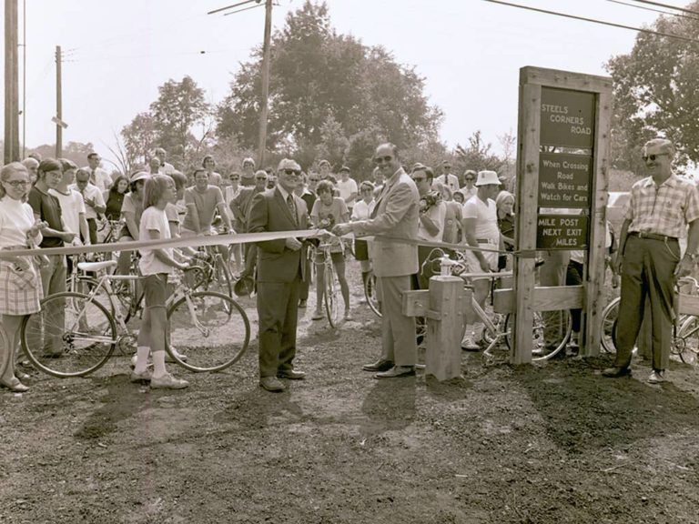 Bike & Hike Trail ribbon-cutting event, 1972