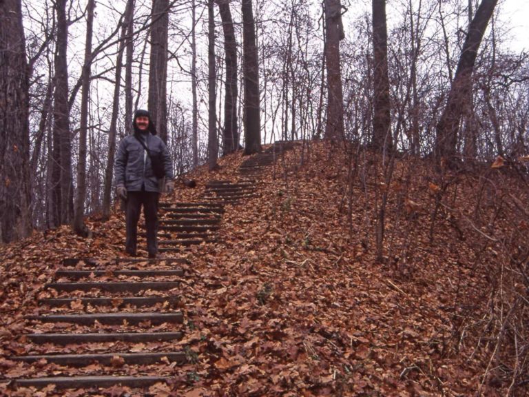 SMP employee Mike Greene at O’Neil Woods Metro Park, 1992