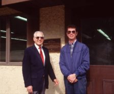 Keith Shy (right) with former SMP employee John Kasarda, 1991