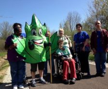 Clients of United Disability Service in Akron help dedicate Freedom Trail, 2013